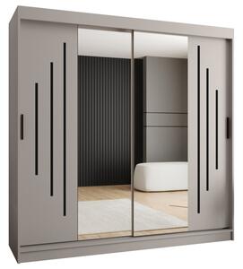 Szafa przesuwna z lustrem garderoba Rubino Y1 200 wys. 200 cm kaszmir
