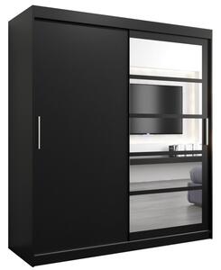 Szafa przesuwna garderoba Roma 1 180 wys. 200 cm czarny + czarny