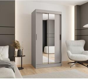 Szafa przesuwna z lustrem garderoba Rubino T1 100 wys. 200 cm kaszmir