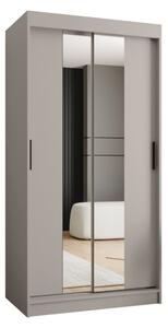 Szafa przesuwna z lustrem garderoba Rubino T1 100 wys. 200 cm kaszmir