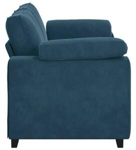 Sofa dwuosobowa, niebieska, 180x77x82 cm, aksamit