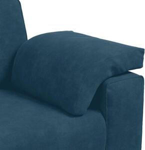 Sofa dwuosobowa, niebieska, 180x77x82 cm, aksamit