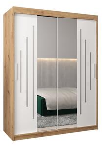 Szafa przesuwna garderoba York 1 150 wys. 200 cm artisan + biały