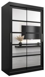 Szafa przesuwna garderoba Roma 2 120 wys. 200 cm czarny + czarny