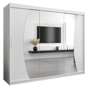 Szafa przesuwna garderoba Wave 250 wys. 200 cm biaÅy + biaÅy