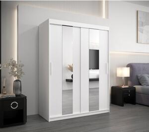 Szafa przesuwna garderoba Pole 150 wys. 200 cm biaÅy + biaÅy