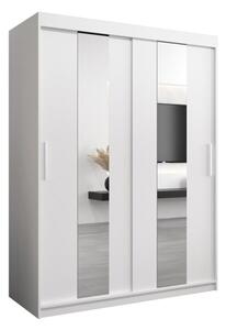 Szafa przesuwna garderoba Pole 150 wys. 200 cm biaÅy + biaÅy