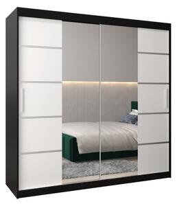 Szafa przesuwna garderoba Verona 4 200 wys. 200 cm czarny + czarny