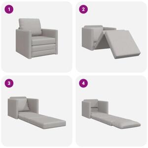 Sofa bed szary chmur 74 x 77 x 81 cm tkanina