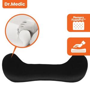 Poduszka ortopedyczna do biura na fotel pianka memory samochodowa lÄdÅºwiowa do auta i biura ergonomiczne wsparcie plecÃ³w krÄgosÅupa na fotel krzesÅo dla kierowcy - DR.MEDIC ErgoLumbarâ¢ Czarna