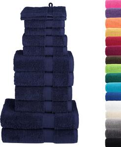 12-cz. zestaw ręczników premium SOLUND, granatowy, 600 g/cm²