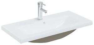 Ceramiczna umywalka wpuszczana w blat z baterią H2-T03