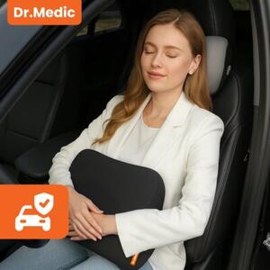 Poduszka ortopedyczna do biura na fotel pianka memory samochodowa lÄdÅºwiowa do auta i biura ergonomiczne wsparcie plecÃ³w krÄgosÅupa na fotel krzesÅo dla kierowcy - DR.MEDIC ErgoLumbarâ¢ Czarna