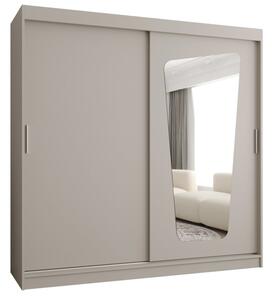 Szafa przesuwna z lustrem garderoba Moka 200 wys. 200 cm kaszmir