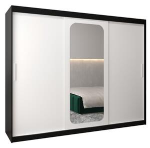 Szafa przesuwna garderoba Promo T2 250 wys. 200 cm czarny + czarny