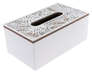Drewniane pudełko na chusteczki Forkhill, biały, 24 x 14 x 10 cm