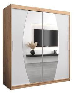 Szafa przesuwna garderoba Elypse 180 wys. 200 cm artisan + biaÅy