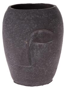 Doniczka betonowa Nieznany mężczyzna, czarny, 11,5 x 15 cm