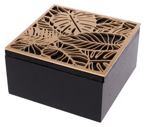 Drewniane pudełko Forkhill, brązowy, 15 x 8 x 15 cm