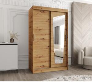 Szafa przesuwna z lustrem garderoba Moka 120 wys. 200 cm artisan