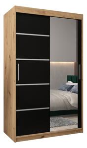 Szafa przesuwna garderoba Verona 2 120 wys. 200 cm artisan + czarny