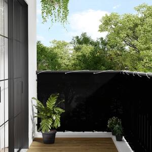 Parawan balkonowy, czarny, 120x700 cm, 100% poliester Oxford
