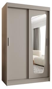 Szafa przesuwna z lustrem garderoba Moka 120 wys. 200 cm kaszmir