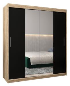 Szafa przesuwna garderoba Tokyo 1 180 wys. 200 cm sonoma + czarny