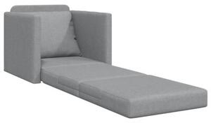 Sofa bed jasnoszary 74 x 77 x 81 cm tkanina