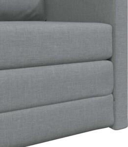 Sofa bed jasnoszary 74 x 77 x 81 cm tkanina