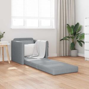 Sofa bed jasnoszary 74 x 77 x 81 cm tkanina