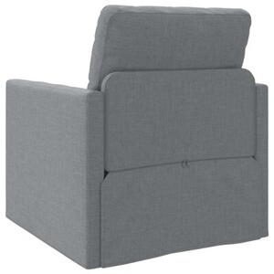 Sofa bed jasnoszary 74 x 77 x 81 cm tkanina