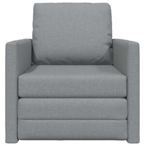 Sofa bed jasnoszary 74 x 77 x 81 cm tkanina