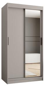 Szafa przesuwna z lustrem garderoba Rubino T2 100 wys. 200 cm kaszmir