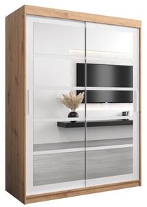 Szafa przesuwna garderoba Roma 2 150 wys. 200 cm artisan + biaÅy