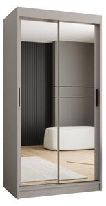 Szafa przesuwna z lustrem garderoba Rubino T3 100 wys. 200 cm kaszmir