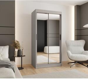 Szafa przesuwna z lustrem garderoba Rubino T3 100 wys. 200 cm kaszmir