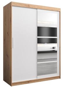 Szafa przesuwna garderoba Roma 1 150 wys. 200 cm artisan + biaÅy