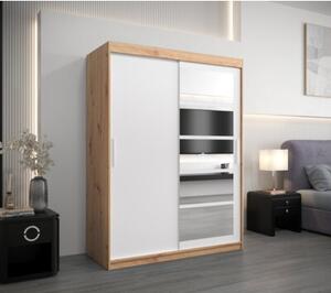 Szafa przesuwna garderoba Roma 1 150 wys. 200 cm artisan + biaÅy