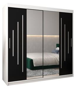 Szafa przesuwna garderoba York 1 200 wys. 200 cm biaÅy + czarny