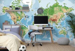 Samoprzylepna tapeta klasyczna mapa świata