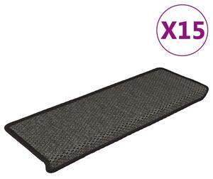 Samoprzylepne nakÅadki na schody, 15 szt., 65x21x4 cm, antracyt