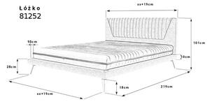 Łóżko tapicerowane 81252 M&K foam Koło 140x200