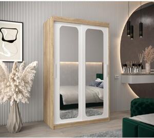 Szafa przesuwna garderoba Promo T3 120 wys. 200 cm sonoma + biaÅy