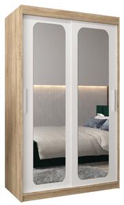Szafa przesuwna garderoba Promo T3 120 wys. 200 cm sonoma + biaÅy