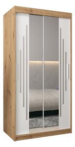 Szafa przesuwna garderoba York 1 100 wys. 200 cm artisan + biaÅy