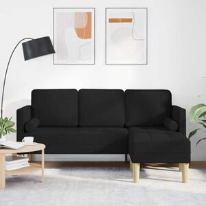 Zestaw sof z poduszkÄ czarny 173 x 131 x 67 cm poliester