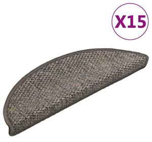 Samoprzylepne nakÅadki na schody 15 szt. 56x17x3 cm brÄ zowy beÅ¼