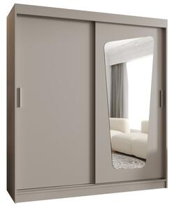 Szafa przesuwna z lustrem garderoba Moka 180 wys. 200 cm kaszmir