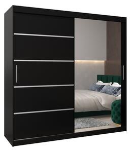 Szafa przesuwna garderoba Verona 2 200 wys. 200 cm czarny + czarny